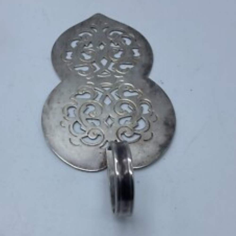 Antique-Silver Plated Pie Cake Server- Denmark Finger Loop-1900-1940s